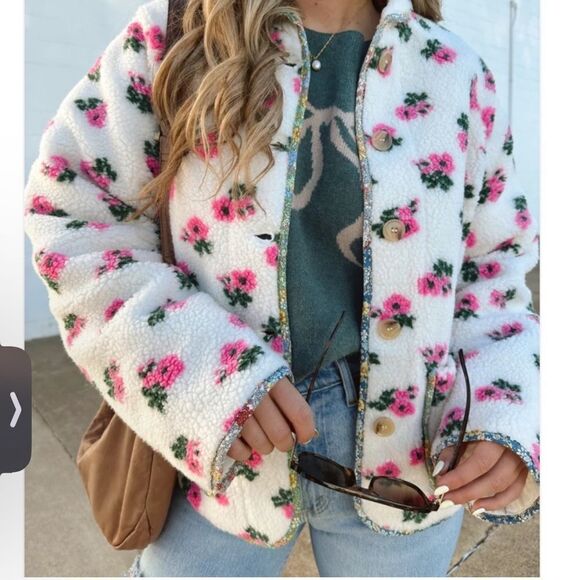 NWT MABLE Anthropologie Sherpa coat - Picture 1 of 9